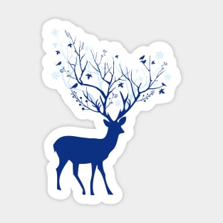 Blue deer Sticker